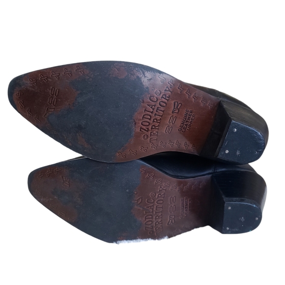 Zodiac Buckley Western Boots Black Leather Upper Women's Size 8M - Picture 6 of 16